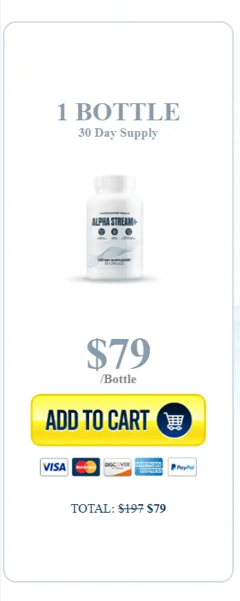 alpha stream plus price: 1 bottle for $79